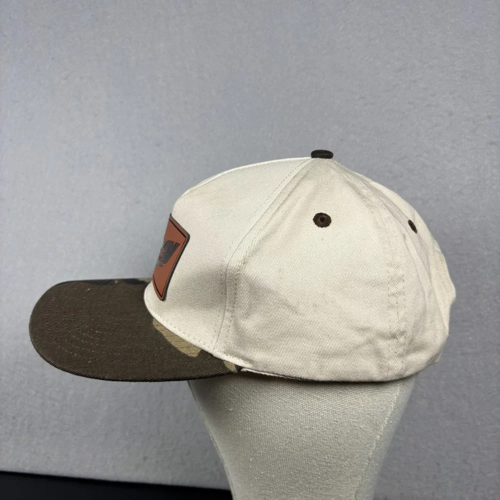 Southern String‎ Hat Co. Camo Snapback Hat Leather Feather Patch Limited Edition